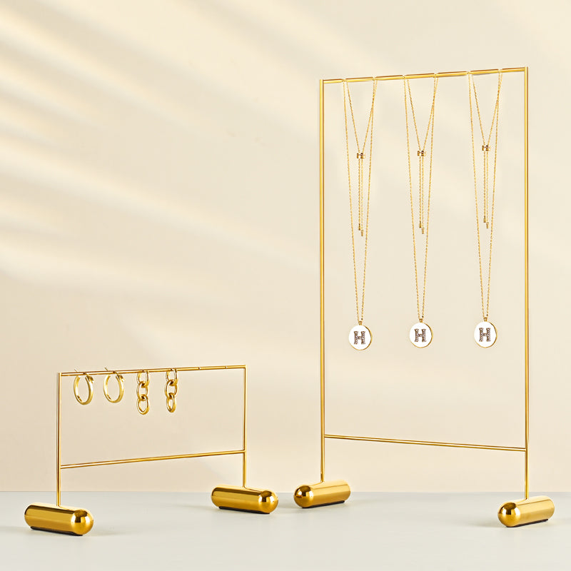Gold Metal Jewelry Earring Pendant Display Stand JS155 JS156
