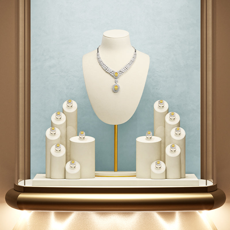 FANXI Multifunctional Necklace Ring Earring Jewelry Set Display Props TT075