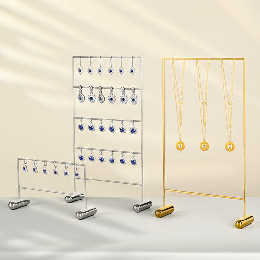 Gold Metal Jewelry Earring Pendant Display Stand JS155 JS156
