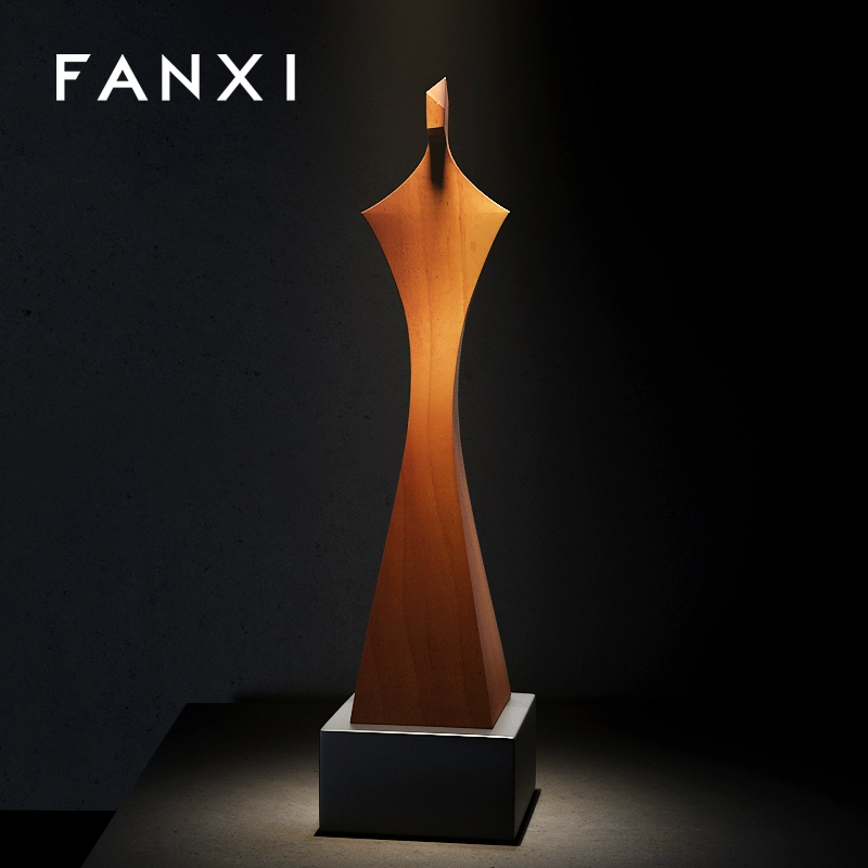 FANXI Solid Wood Jewelry Display Rack - High-End Designer Necklace Stand SM222