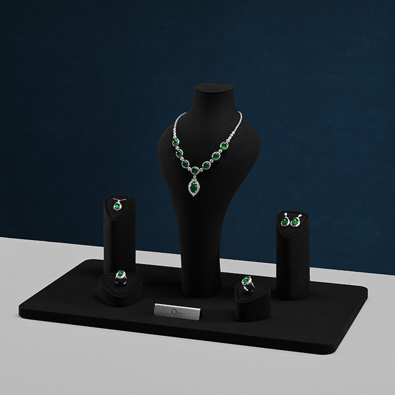 FANXI microfiber necklace ring watch earring display props jewelry display set TT467