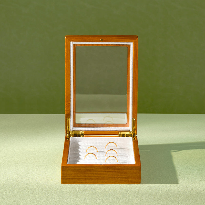 FANXI Solid Wood Jewelry Box — Ring & Earring Organizer H213