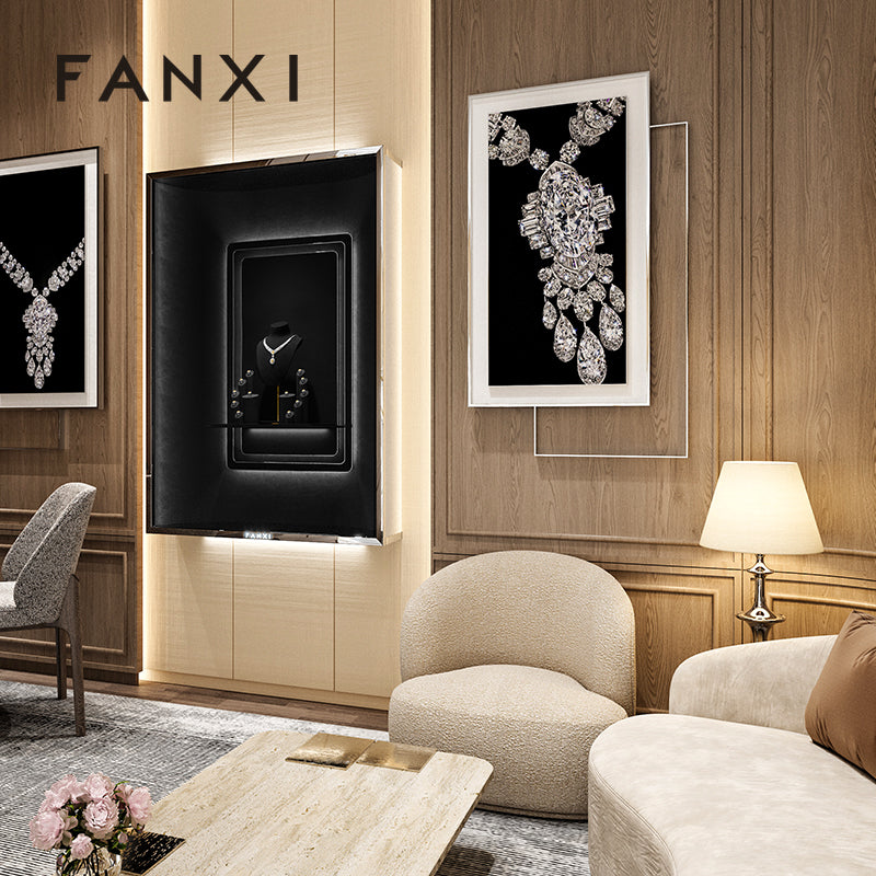 FANXI Multifunctional Necklace Ring Earring Jewelry Set Display Props TT076