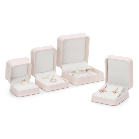 Pink PU Leather Jewelry Gift Packaging Box H146