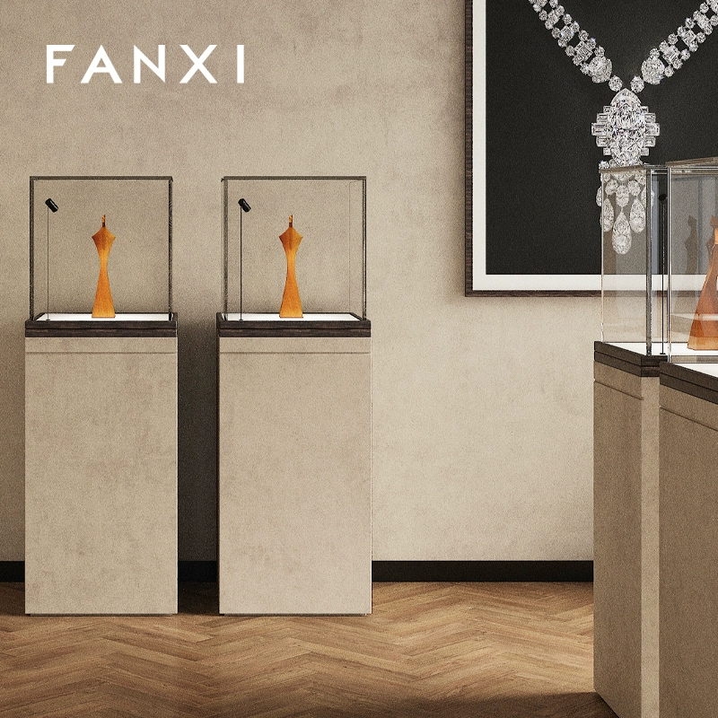 FANXI Solid Wood Jewelry Display Rack - High-End Designer Necklace Stand SM222