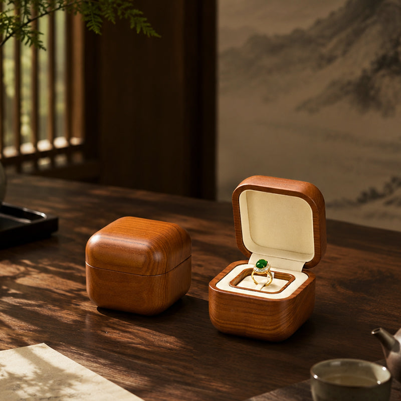FANXI High-end solid wood ring box storage box creative unit ring display box H206