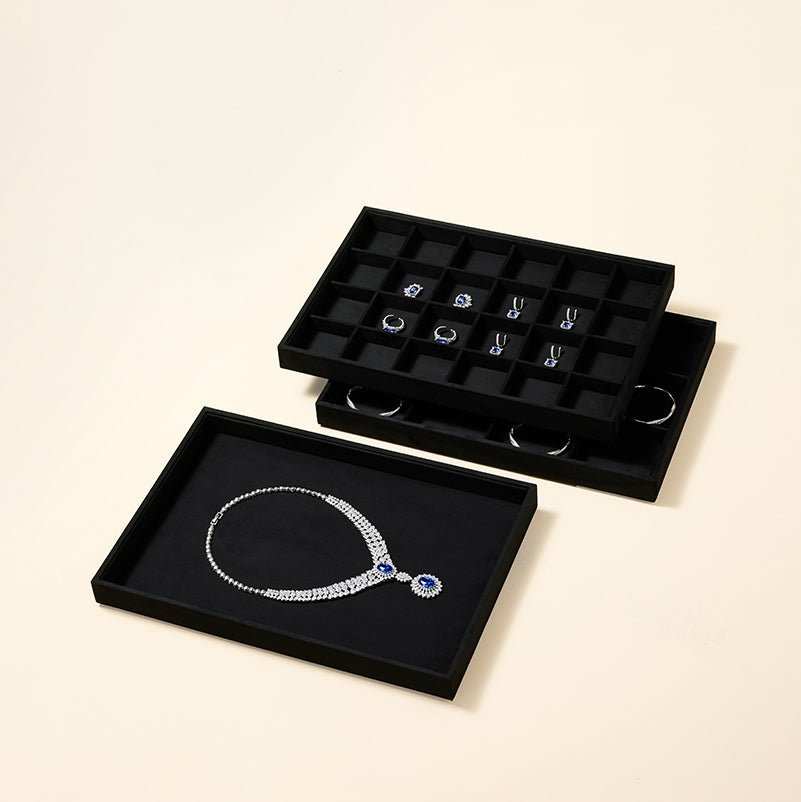 FANXI jewelry tray jewelry display tray velvet cloth ring necklace pendant storage tray for viewing jewelry P167