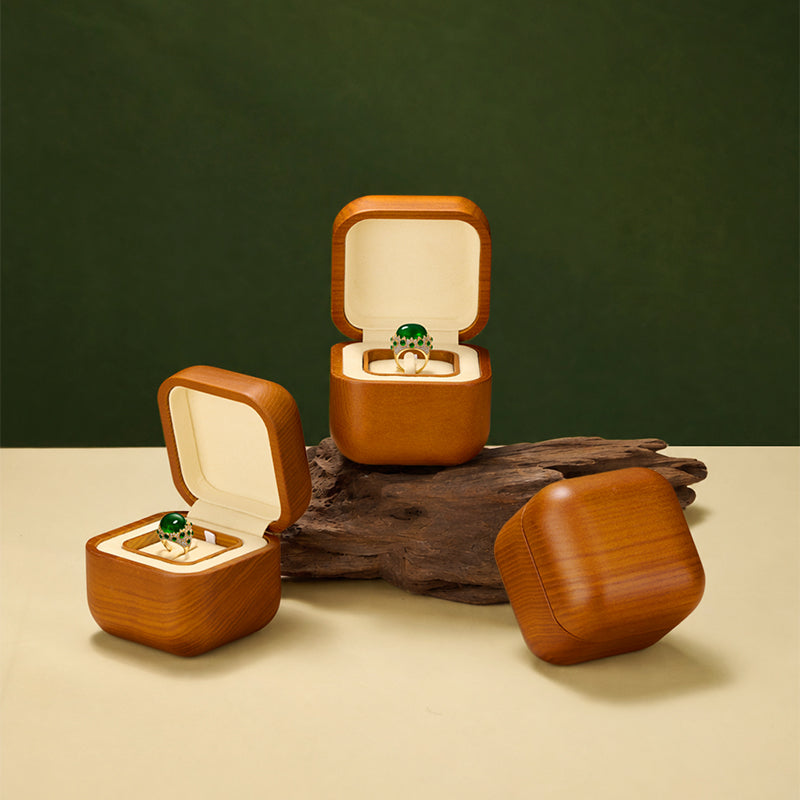 FANXI High-end solid wood ring box storage box creative unit ring display box H206