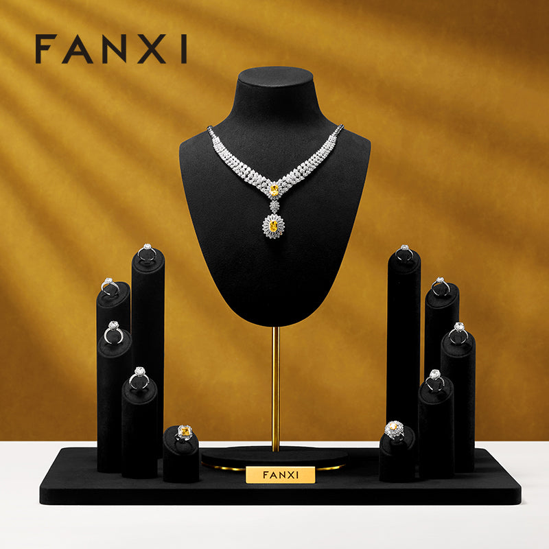 FANXI Multifunctional Necklace Ring Earring Jewelry Set Display Props TT076