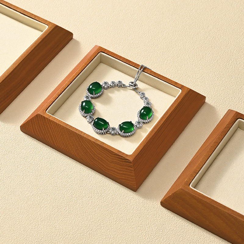 FANXI solid wood rings pendants bracelets and jewelry display trays.SM090