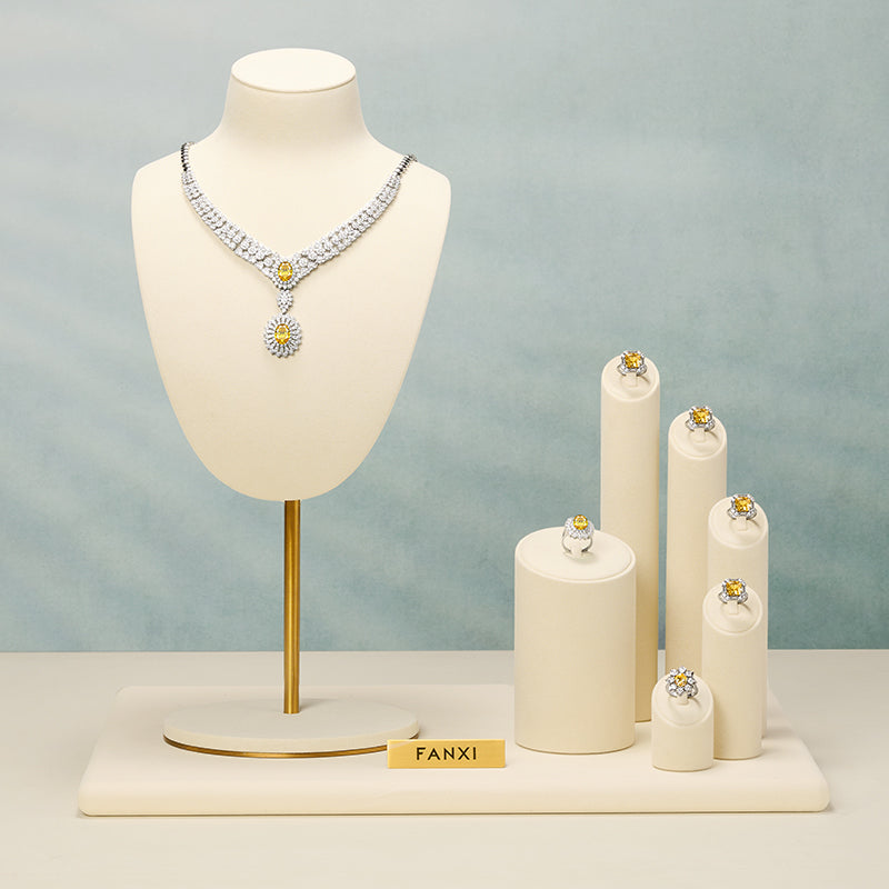 FANXI Multifunctional Necklace Ring Earring Jewelry Set Display Props TT075