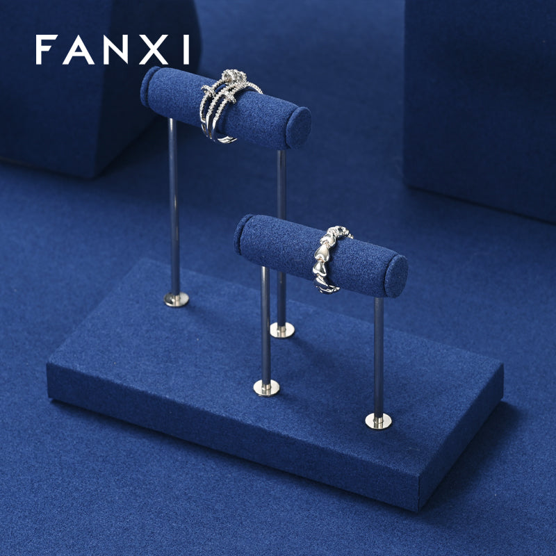 FANXI Blue  Ring Pendant Earrings Jewelry Display Set TT333