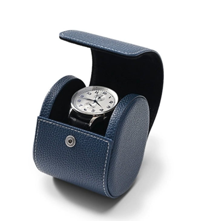 Luxury Leather Watch Storage Box Travel Single Watch Case Watch Gift Box for Christmas Anniversary Birthday B009