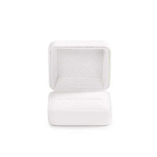 Elegant White Leatherette Ring Box H13401