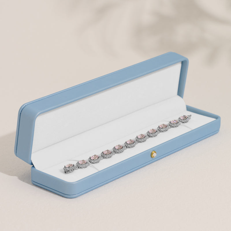 Sky Blue PU Leather Jewelry Gift Packaging Box H148