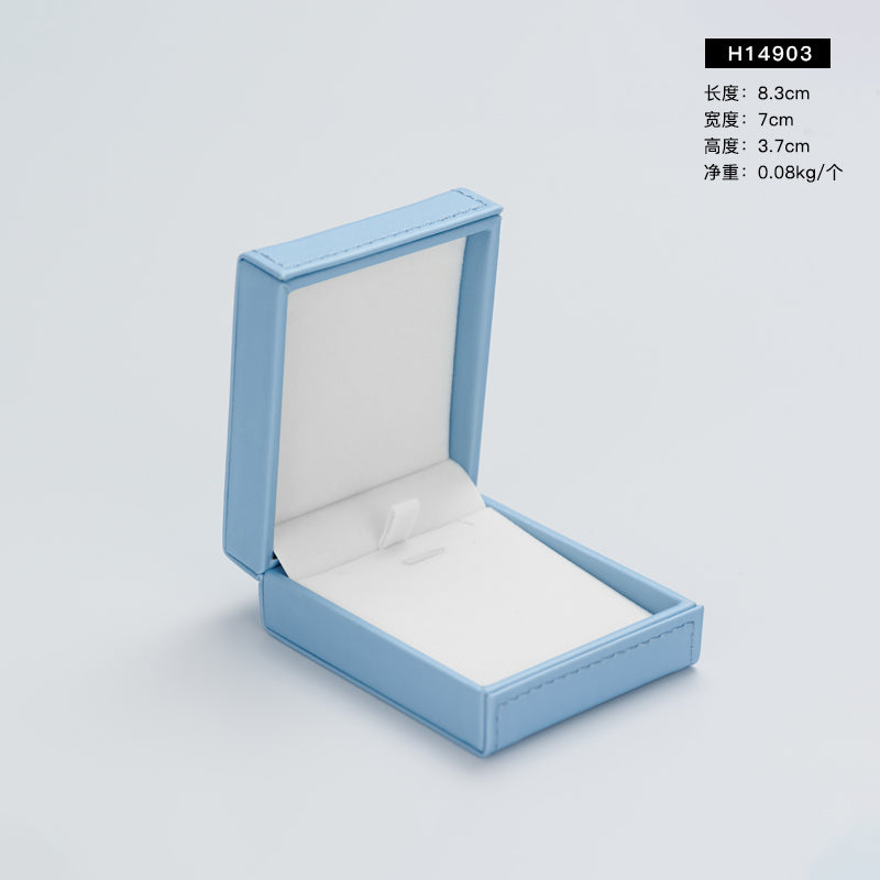 Sky blue PU Leather Gift Jewelry Packaging Box H149