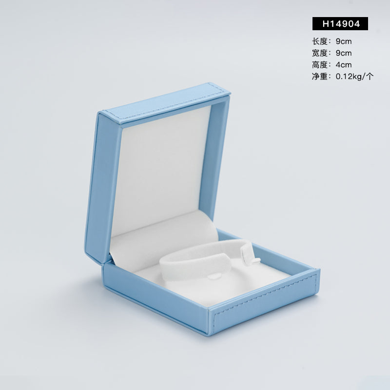 Sky blue PU Leather Gift Jewelry Packaging Box H149