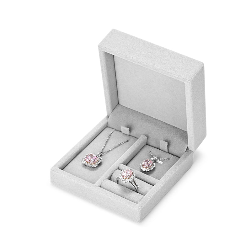 Green Black Blue Beige Gray Velvet Jewelry Multi-function Packaging Box H163
