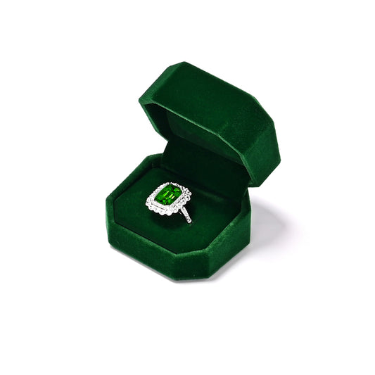 Green Velvet Jewelry Packaging Ring Box H19001