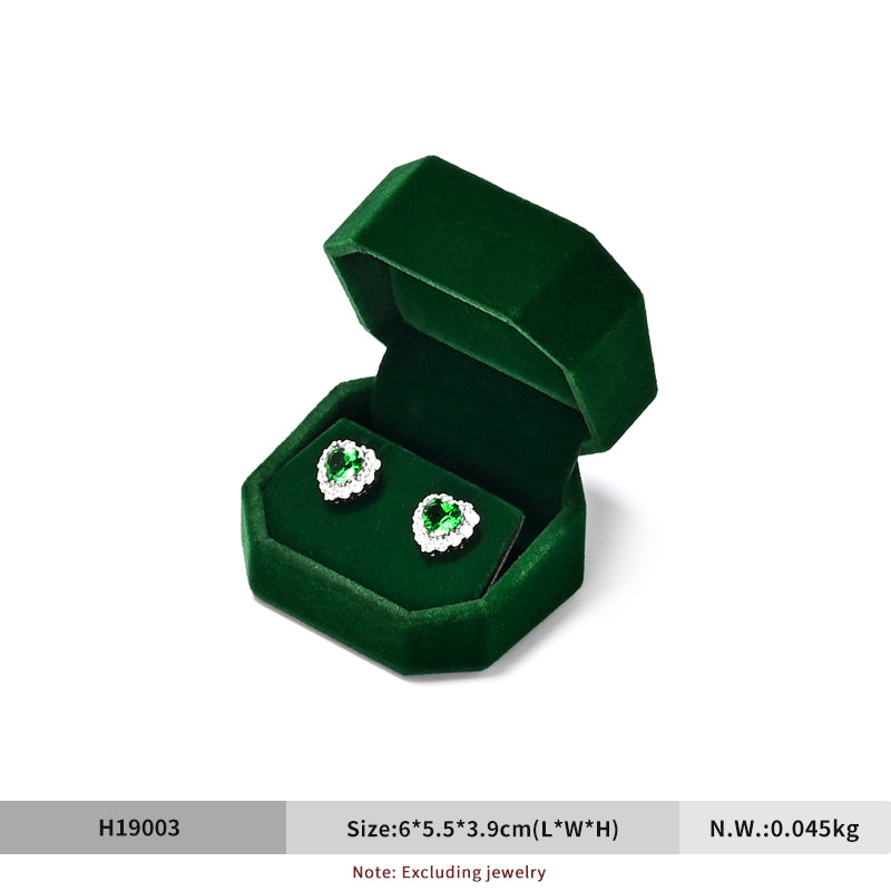 Green Velvet Jewelry Packaging Ring Box H19001