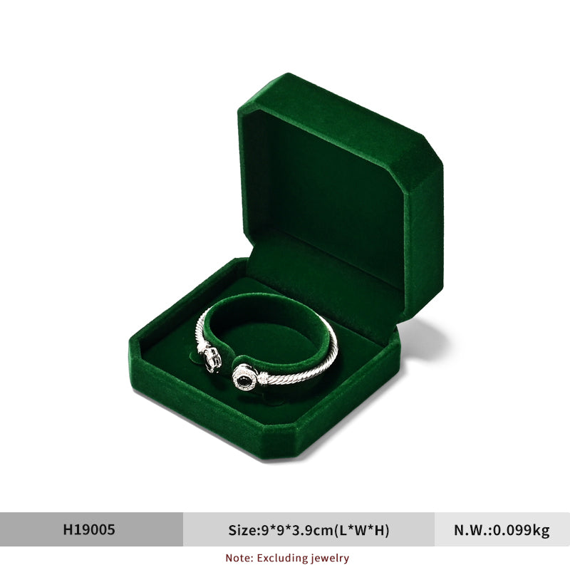 Green Velvet Jewelry Packaging Ring Box H19001
