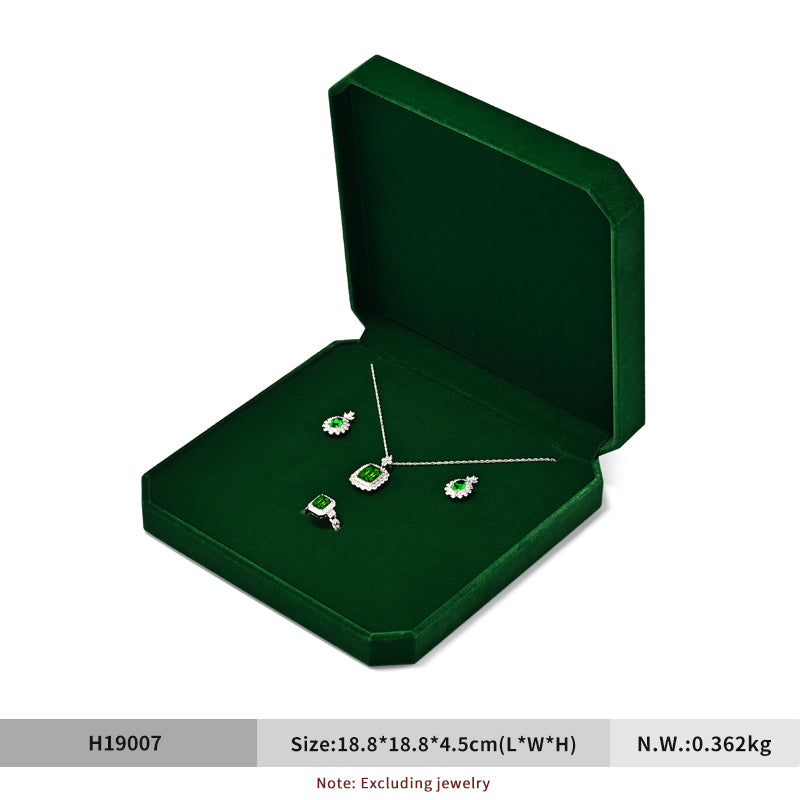 Green Velvet Jewelry Packaging Ring Box H19001