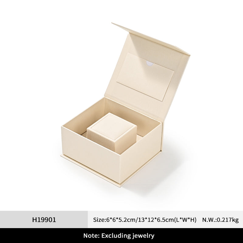FANXI ring boxes high-end jewelry box with magnetic outer jewelry packaging box H199