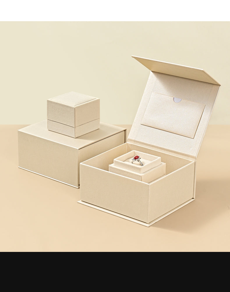 FANXI ring boxes high-end jewelry box with magnetic outer jewelry packaging box H199