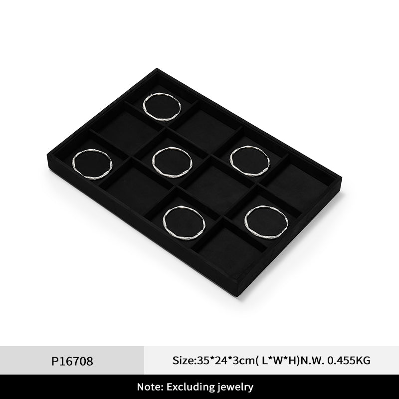 FANXI jewelry tray jewelry display tray velvet cloth ring necklace pendant storage tray for viewing jewelry P167