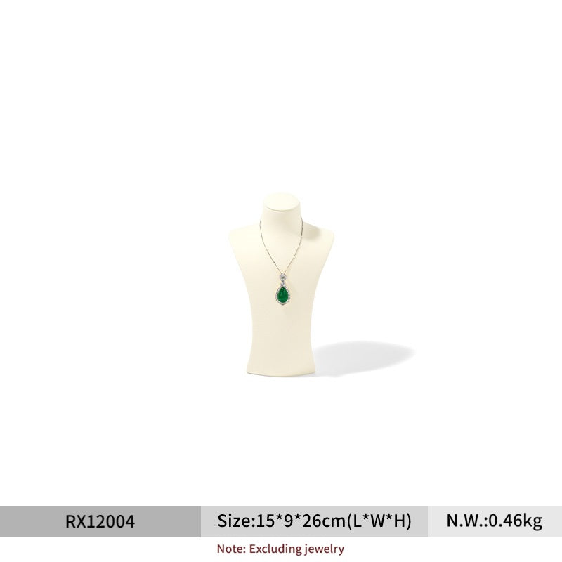 FANXI jewelry display stand featuring portrait necklaces a luxurious microfiber jewelry window display and photo props RX120