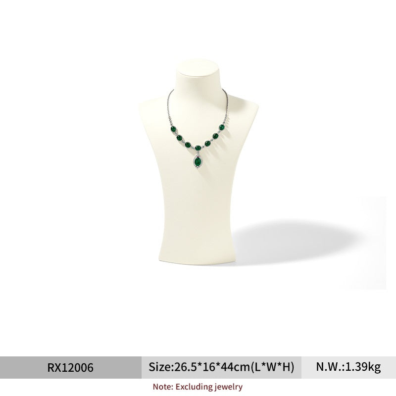 FANXI jewelry display stand featuring portrait necklaces a luxurious microfiber jewelry window display and photo props RX120