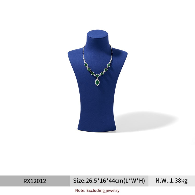 FANXI jewelry display stand featuring portrait necklaces a luxurious microfiber jewelry window display and photo props RX120