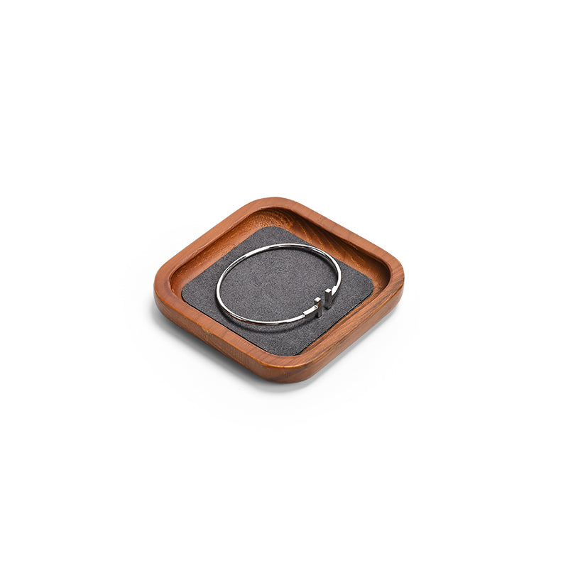 Solid Wood Flat Microfiber Jewelry Display Tray SM130