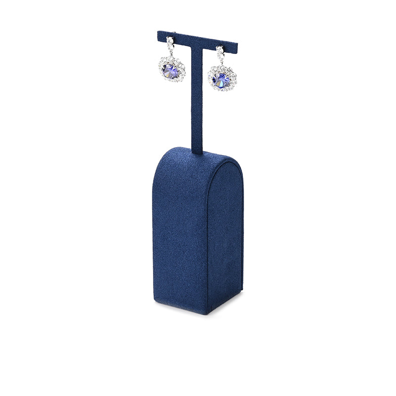 Blue Microfiber Ring Earring Necklace Jewelry Display Set TT310