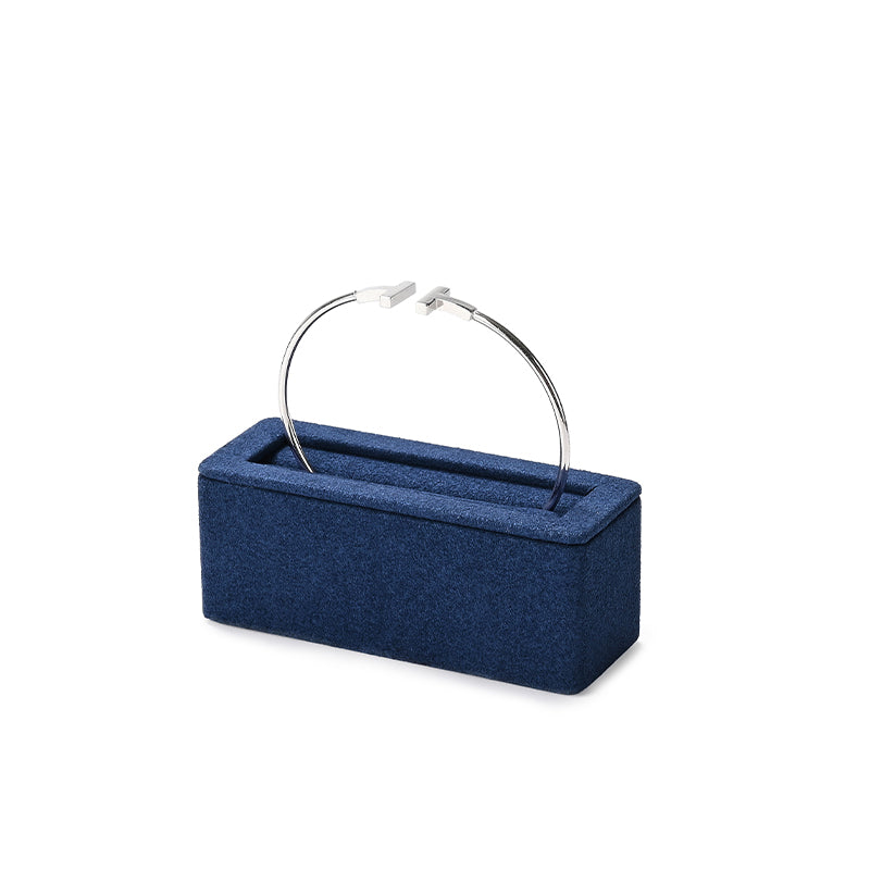 Blue Microfiber Ring Earring Necklace Jewelry Display Set TT310