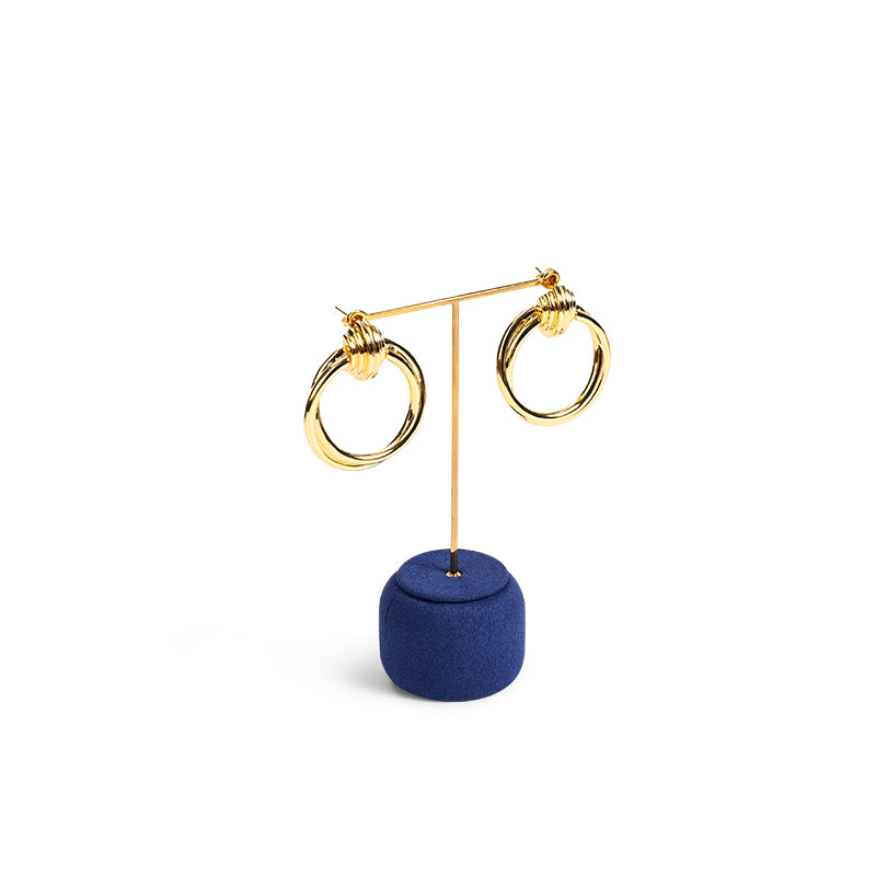 Blue Microfiber Ring Earring Necklace Jewelry Display Set TT315