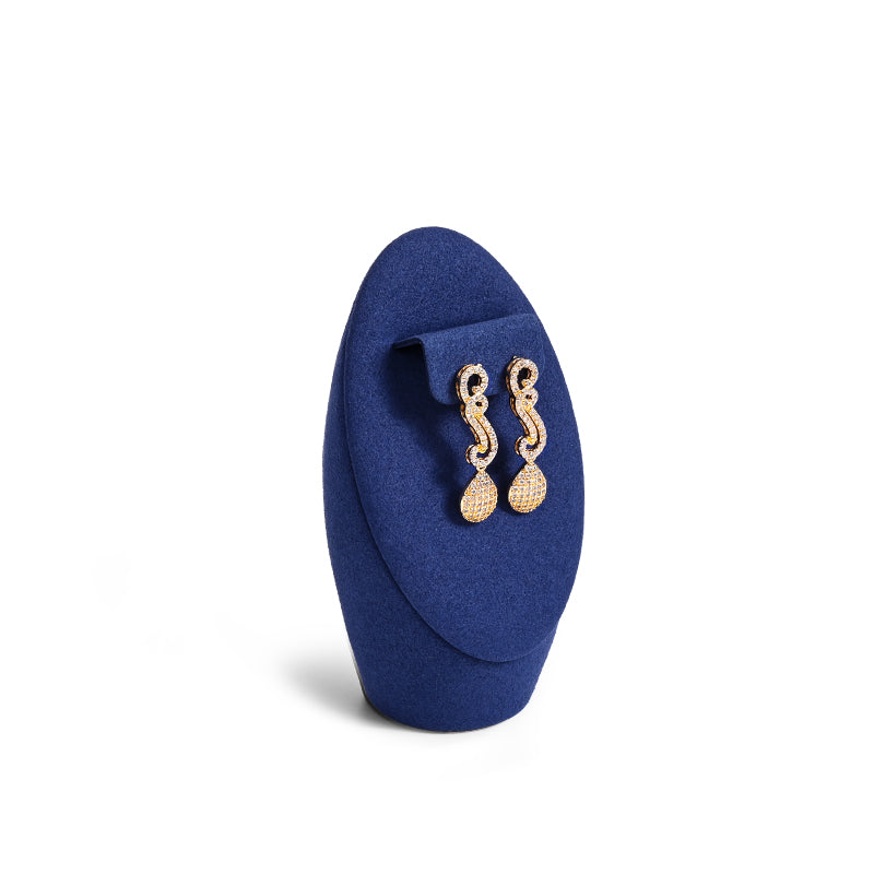 Blue Microfiber Ring Earring Necklace Jewelry Display Set TT315