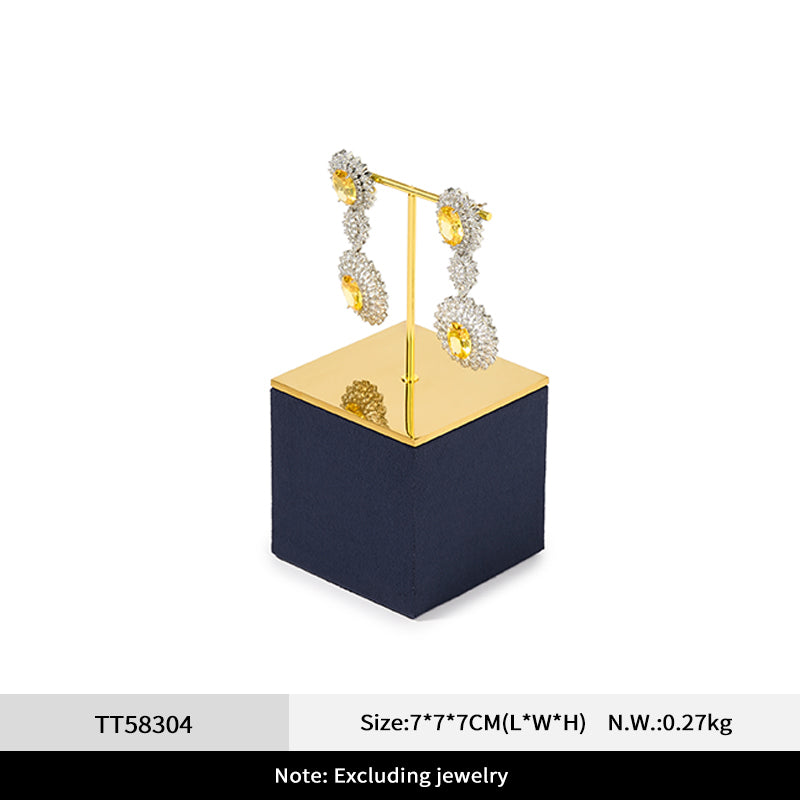 FANXI Glossy Metal Ring and Earring Velvet Storage and Display Stand TT583-585