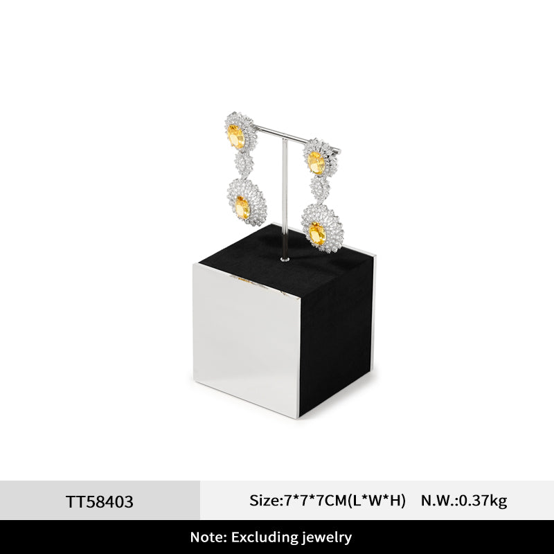 FANXI Glossy Metal Ring and Earring Velvet Storage and Display Stand TT583-585