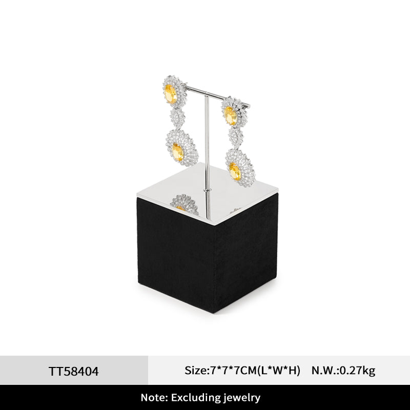 FANXI Glossy Metal Ring and Earring Velvet Storage and Display Stand TT583-585