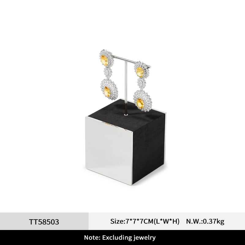 FANXI Glossy Metal Ring and Earring Velvet Storage and Display Stand TT583-585
