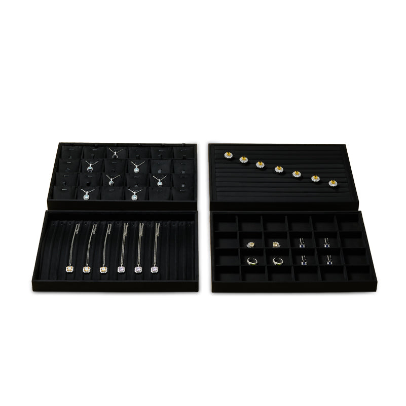 FANXI jewelry tray jewelry display tray velvet cloth ring necklace pendant storage tray for viewing jewelry P167