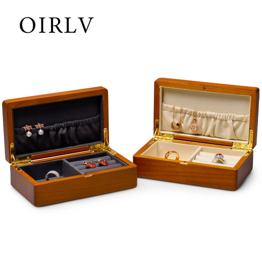 Classic Solid Wood Ring Jewelry Set Box SM154