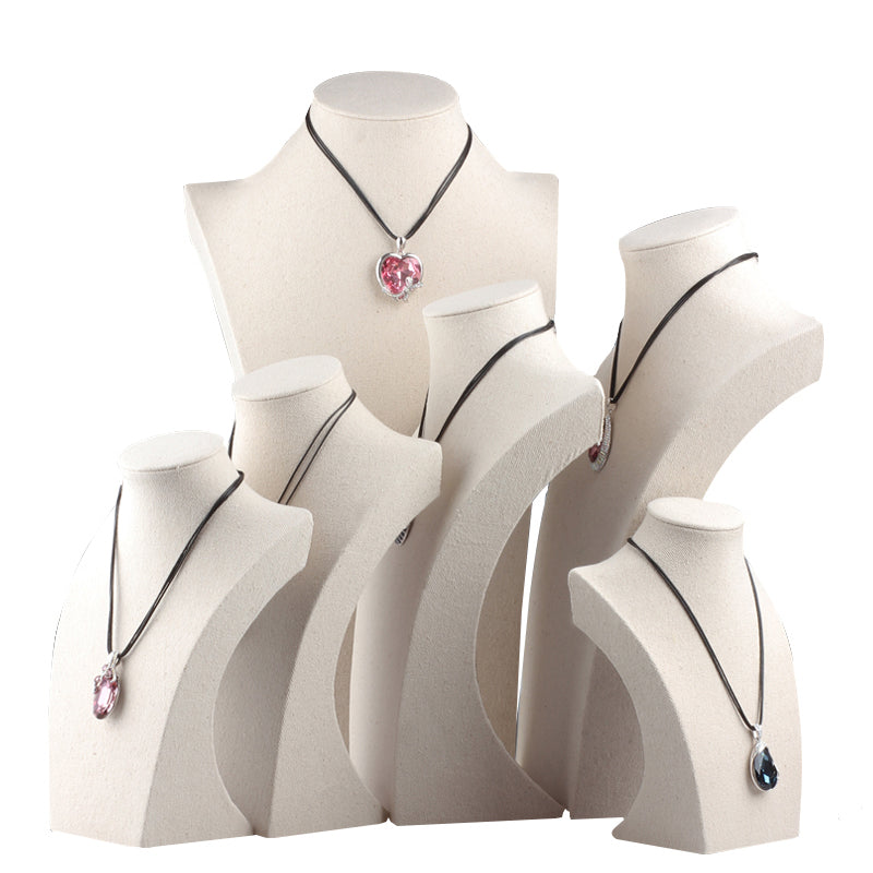 FANXI Linen Necklace Jewelry Display Bust RX00101