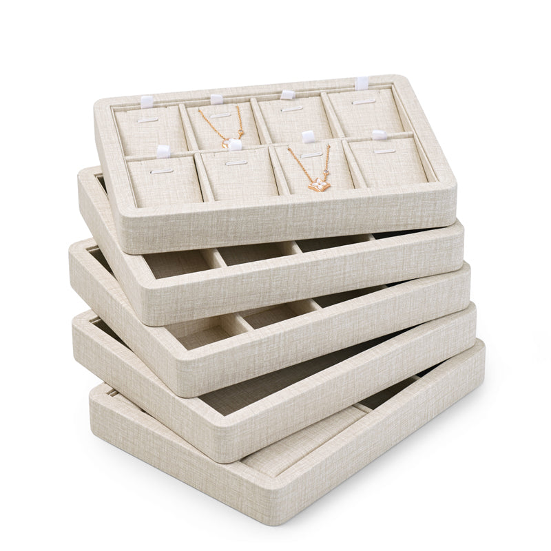 PU Leather Jewelry Tray With Magnetic Acrylic Cover P110
