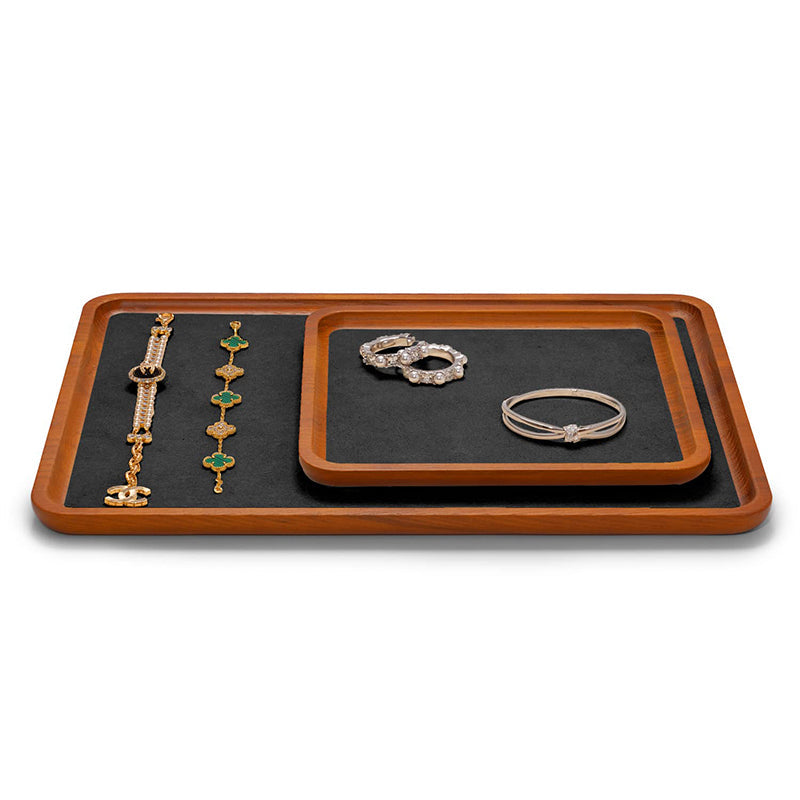 Dark Gray Large Wood Jewelry Display Tray SM13004