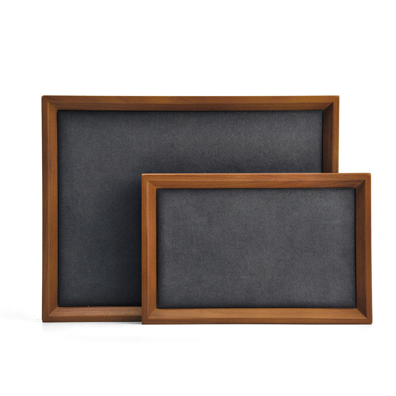 Dark Gray Wood Large Flat Jewelry Tray SM11602