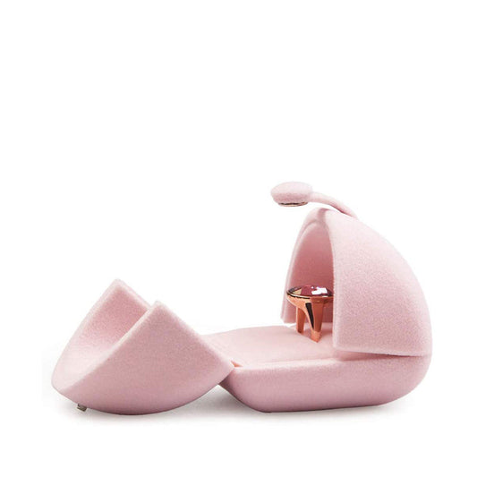 Pink Velvet Ring Gift Ring Box H05201