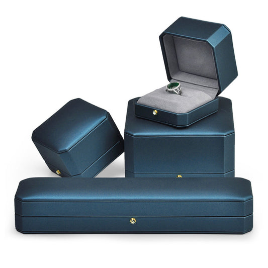 Blue PU Leather Jewelry Gift Box H083