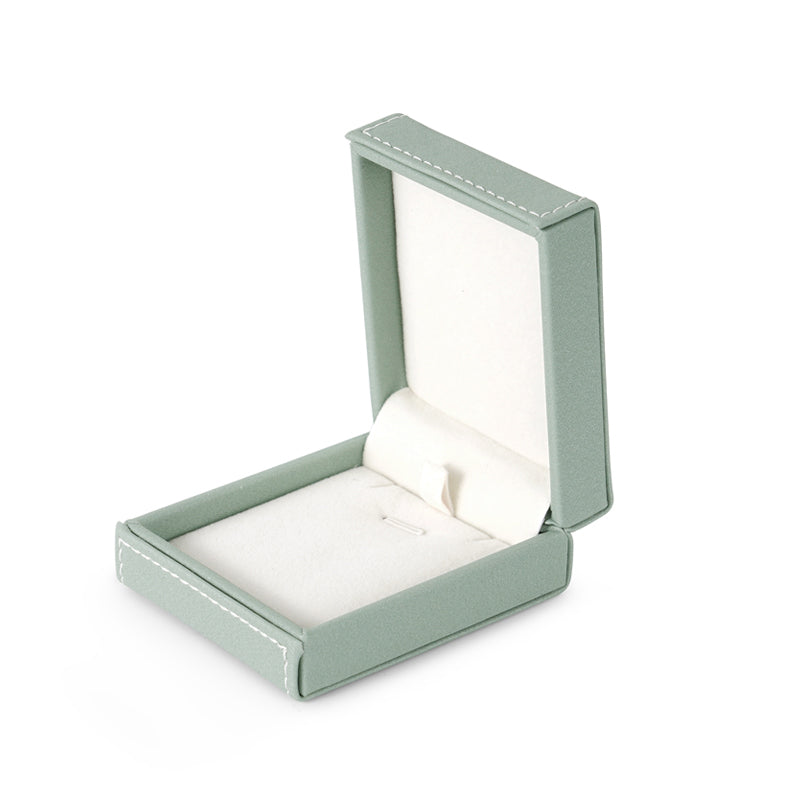 Light Green PU Leather Jewelry Packaging Gift Box H120